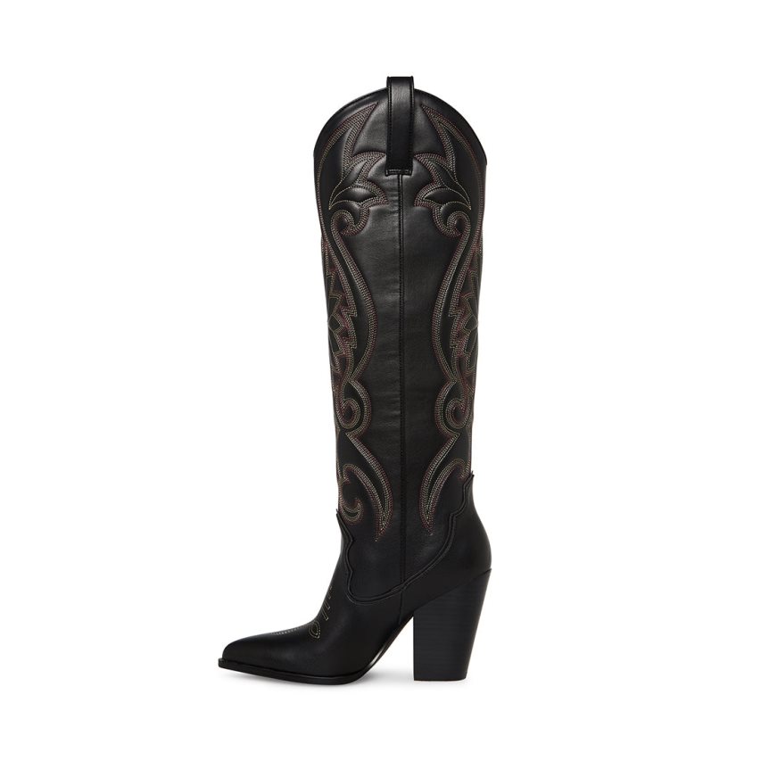 Black Steve Madden Lasso Women's Knee-high Boots | PH 3410AMX